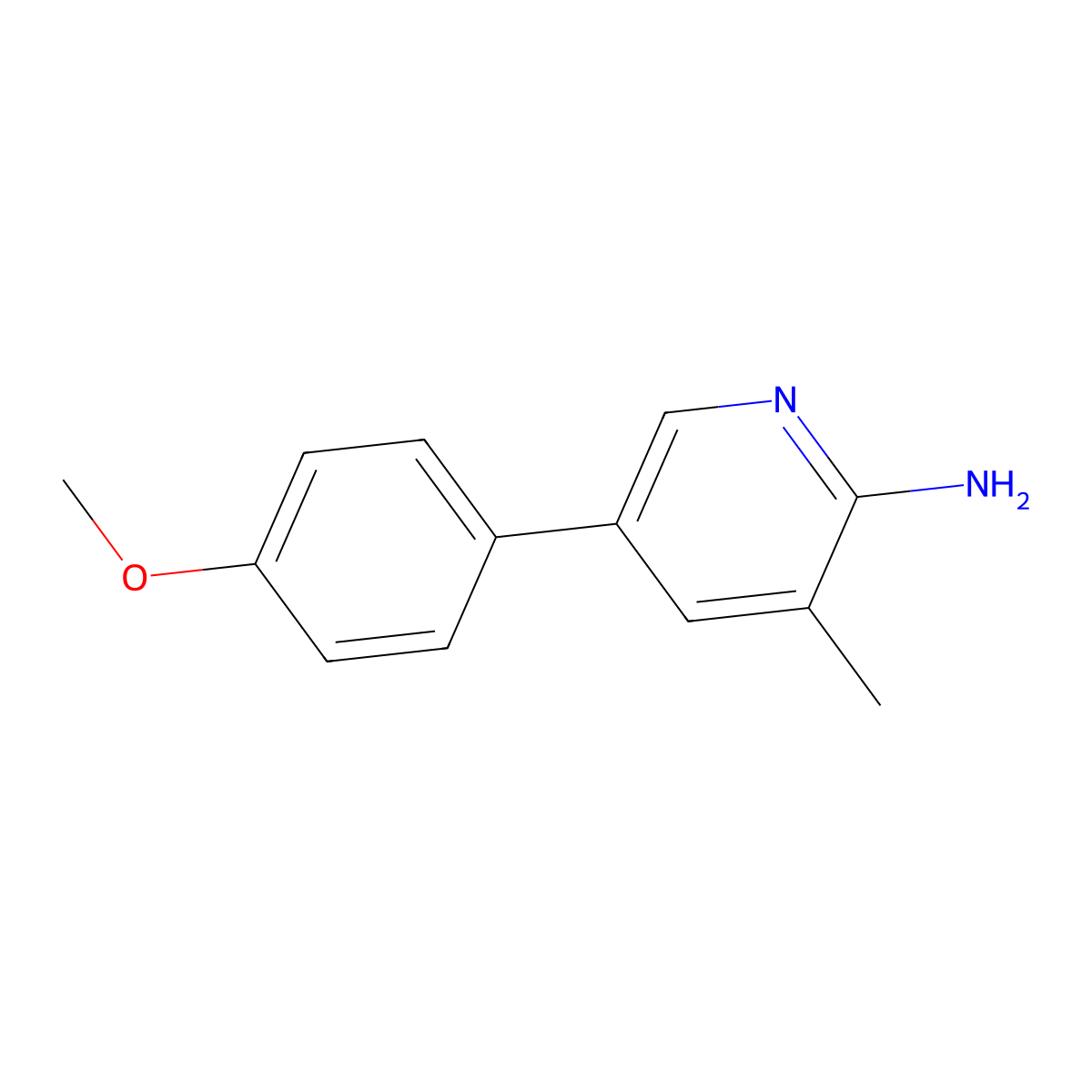 5-(4-Methoxyphenyl)-3-methylpyridin-2-amine molecular structure, CAS 1258616-10-2
