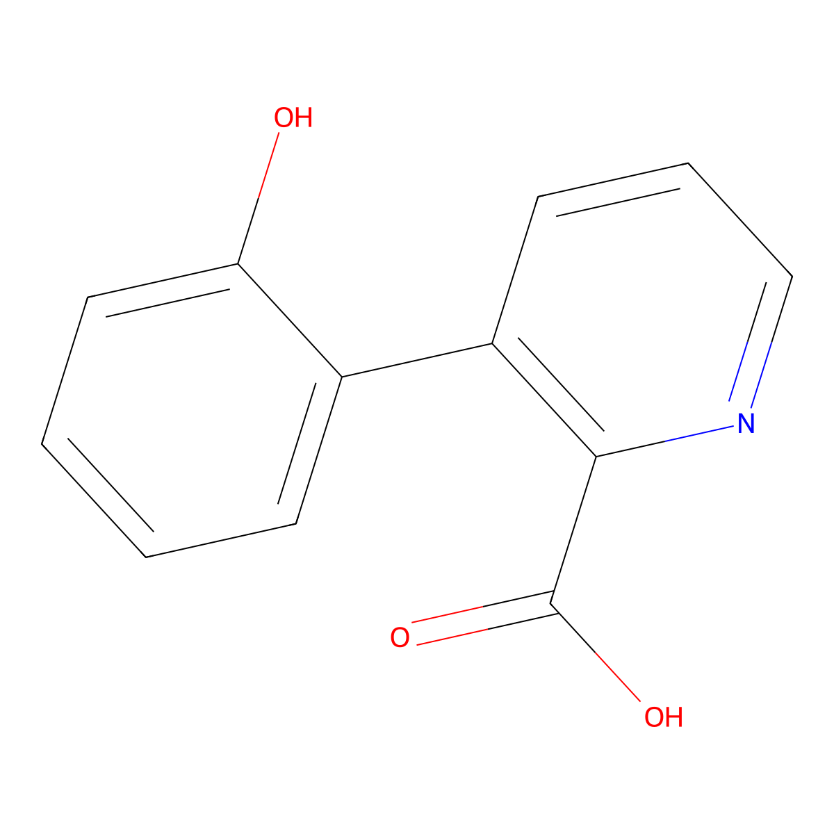 3-(2-Hydroxyphenyl)picolinic acid molecular structure, CAS 1258618-22-2