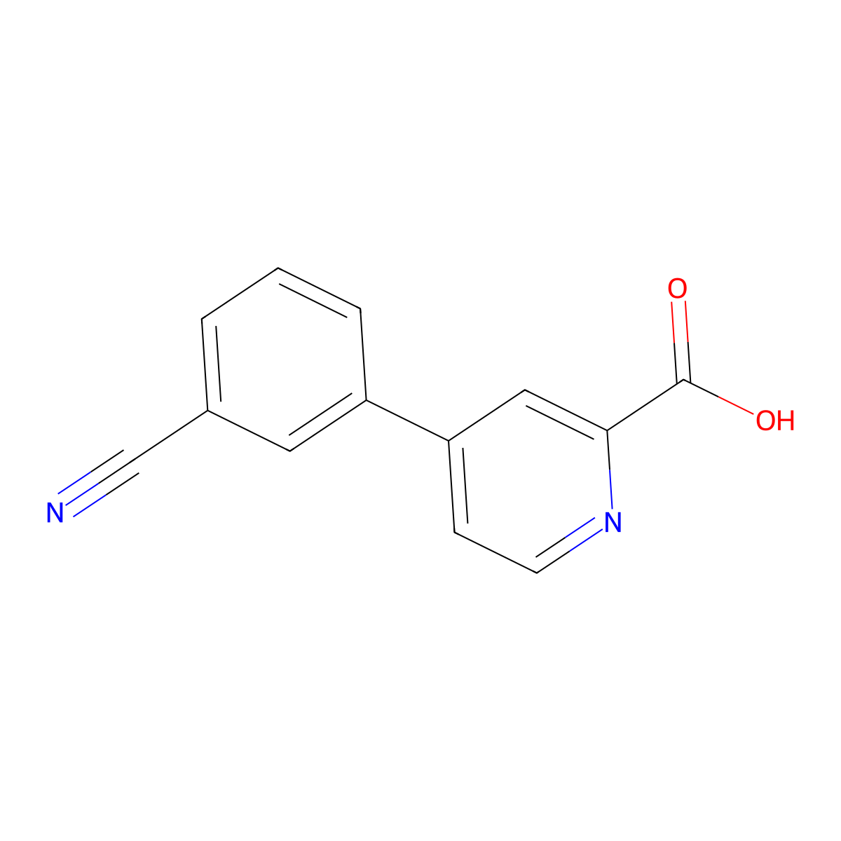 4-(3-Cyanophenyl)picolinic acid molecular structure, CAS 1258618-35-7