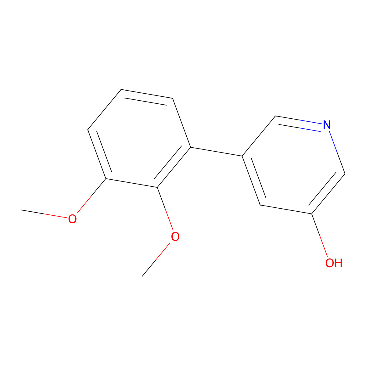 5-(2,3-Dimethoxyphenyl)-3-pyridinol molecular structure, CAS 1258618-41-5