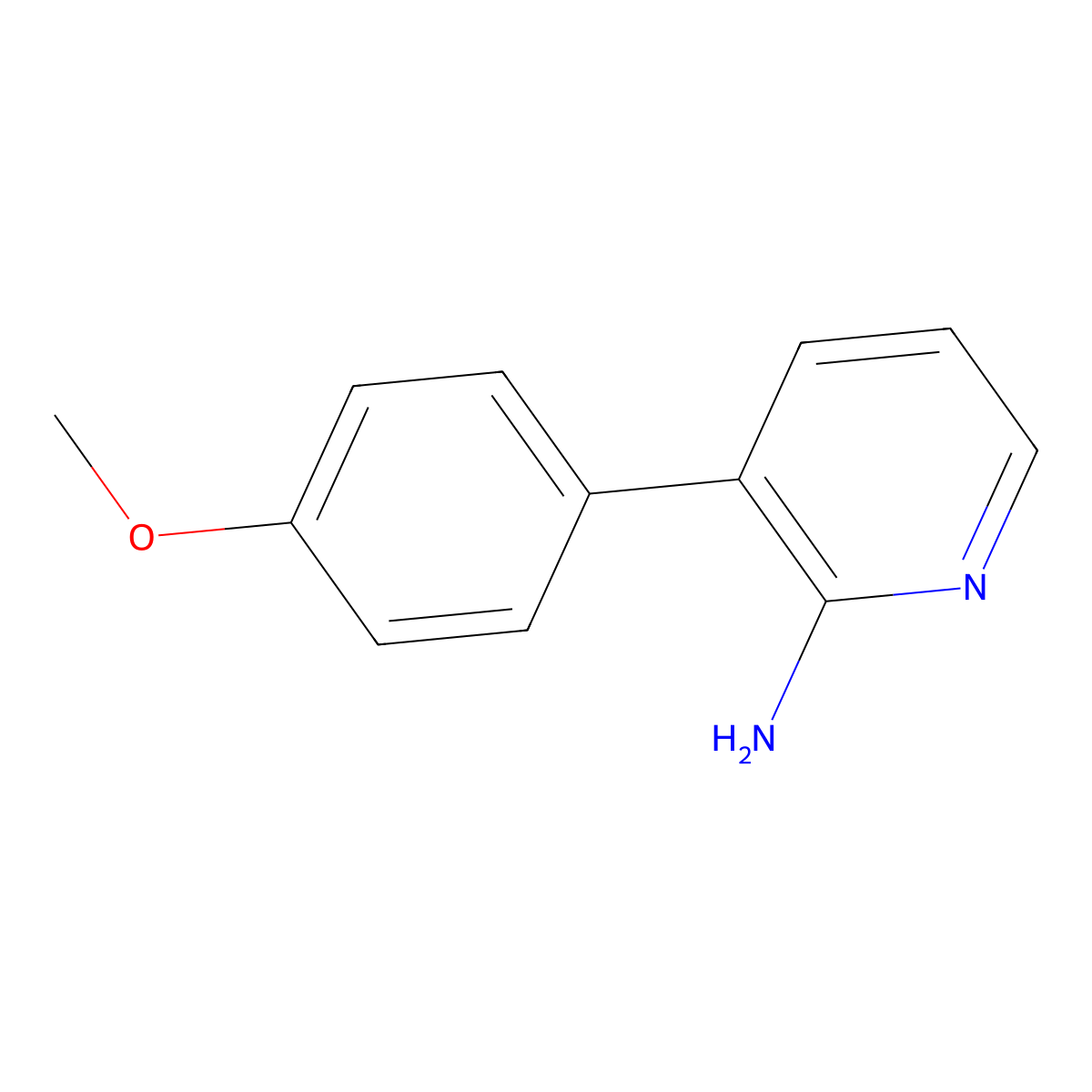 3-(4-Methoxyphenyl)pyridin-2-amine molecular structure, CAS 1258618-76-6