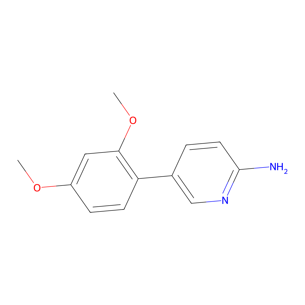 5-(2,4-Dimethoxyphenyl)pyridin-2-amine molecular structure, CAS 1258620-39-1