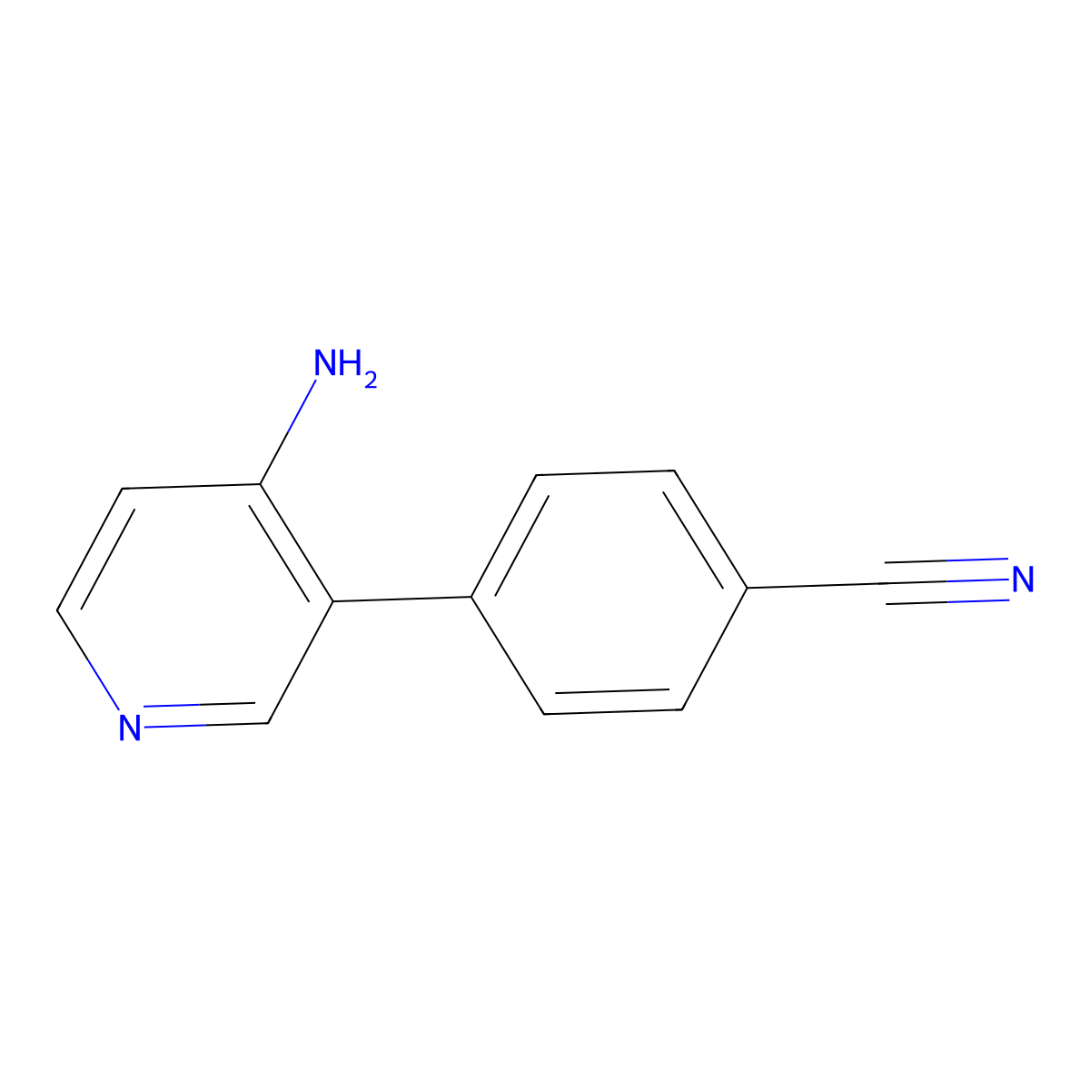 4-(4-Aminopyridin-3-yl)benzonitrile molecular structure, CAS 1258620-63-1