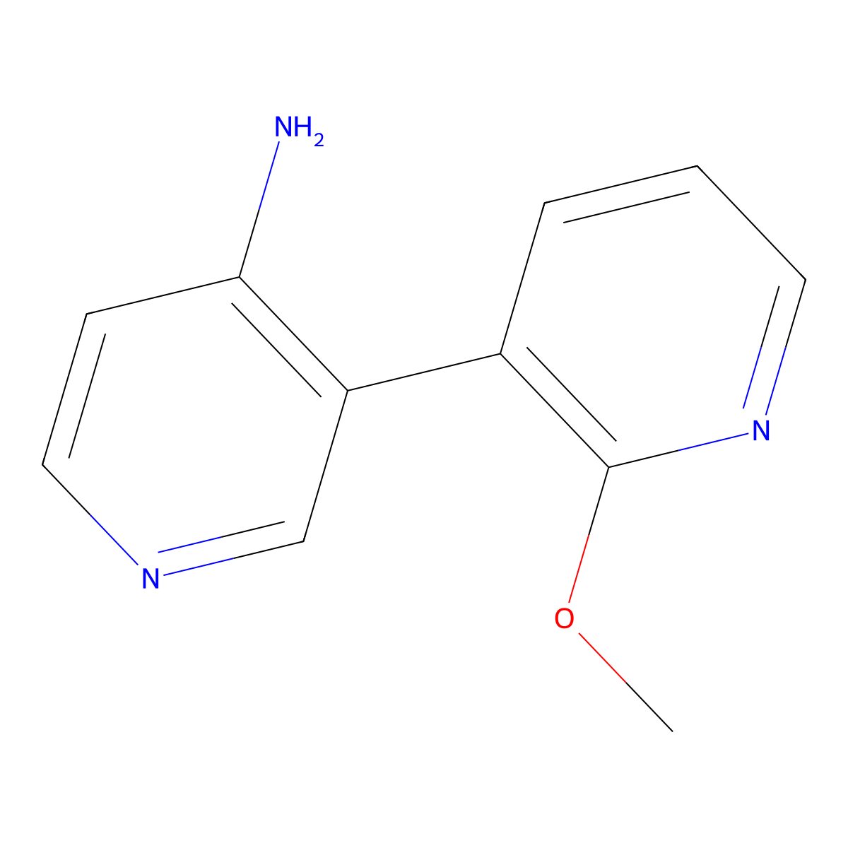 2'-Methoxy-[3,3'-bipyridin]-4-amine molecular structure, CAS 1258620-65-3