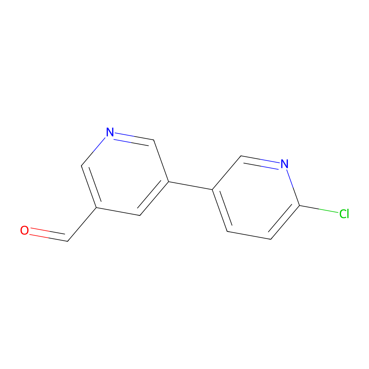 5-(6-Chloropyridin-3-YL)pyridine-3-carbaldehyde molecular structure, CAS 1258621-61-2