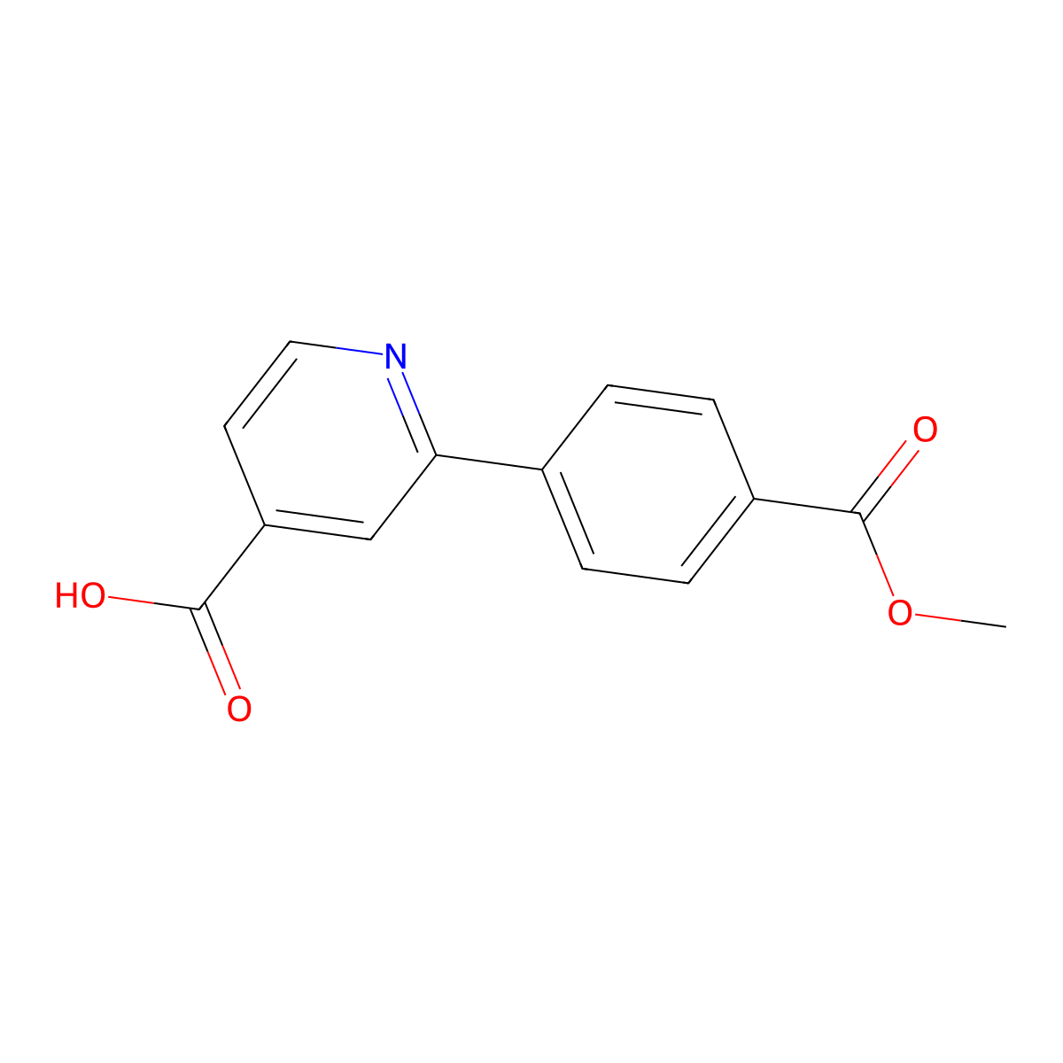2-(4-Methoxycarbonylphenyl)isonicotinic acid molecular structure, CAS 1258621-89-4