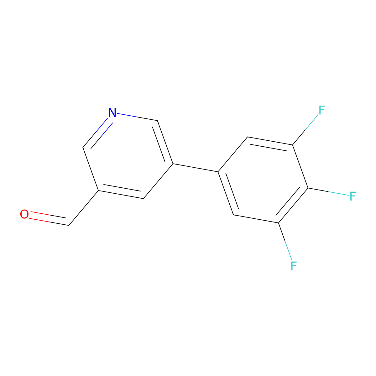 5-(3,4,5-Trifluorophenyl)pyridine-3-carbaldehyde molecular structure, CAS 1258623-43-6