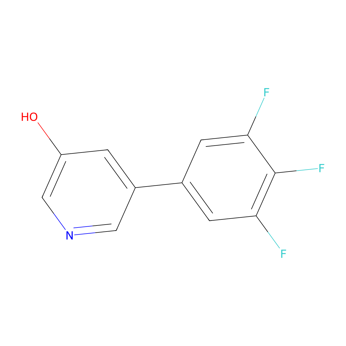5-(3,4,5-Trifluorophenyl)-3-pyridinol molecular structure, CAS 1258623-86-7