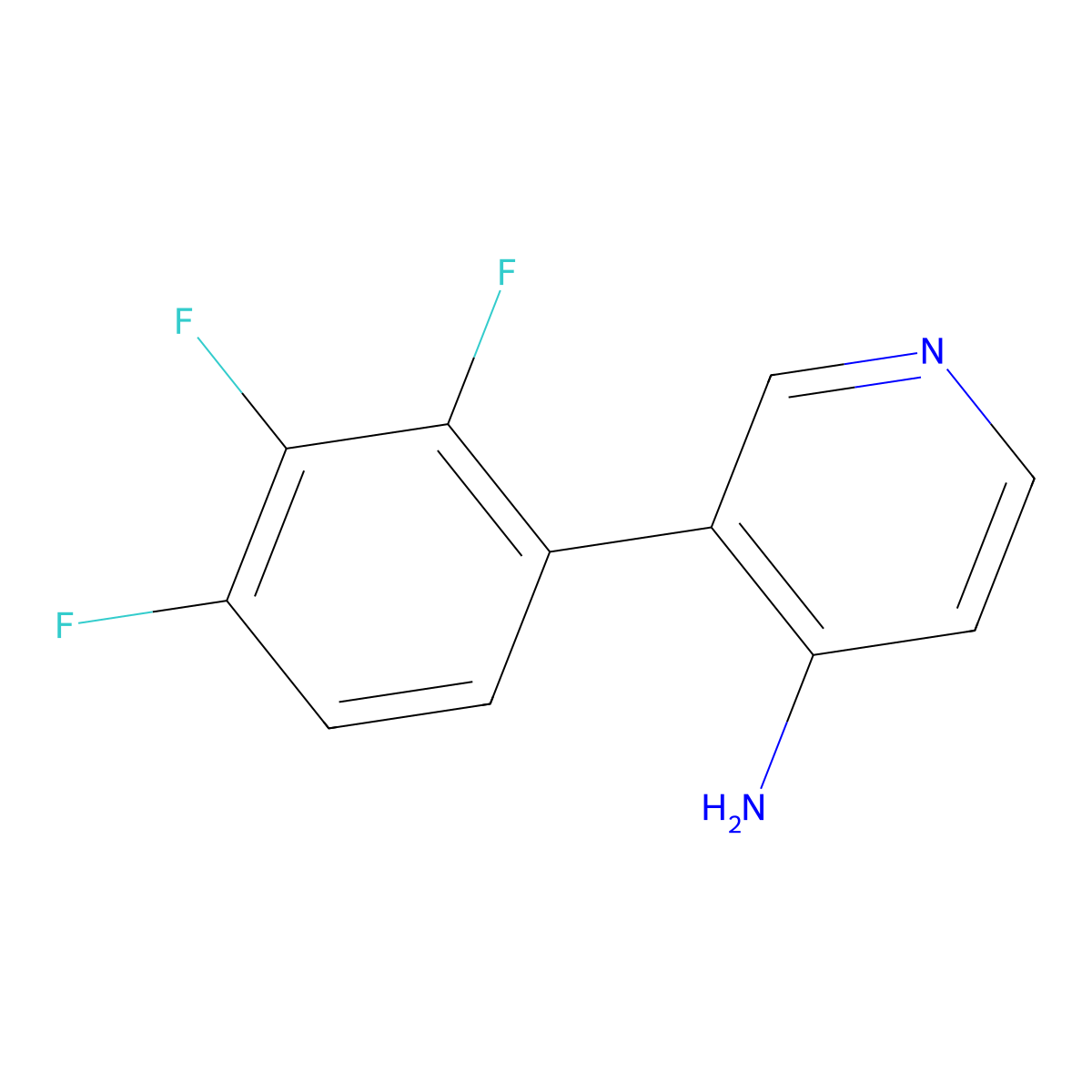 3-(2,3,4-Trifluorophenyl)pyridin-4-amine molecular structure, CAS 1258624-27-9