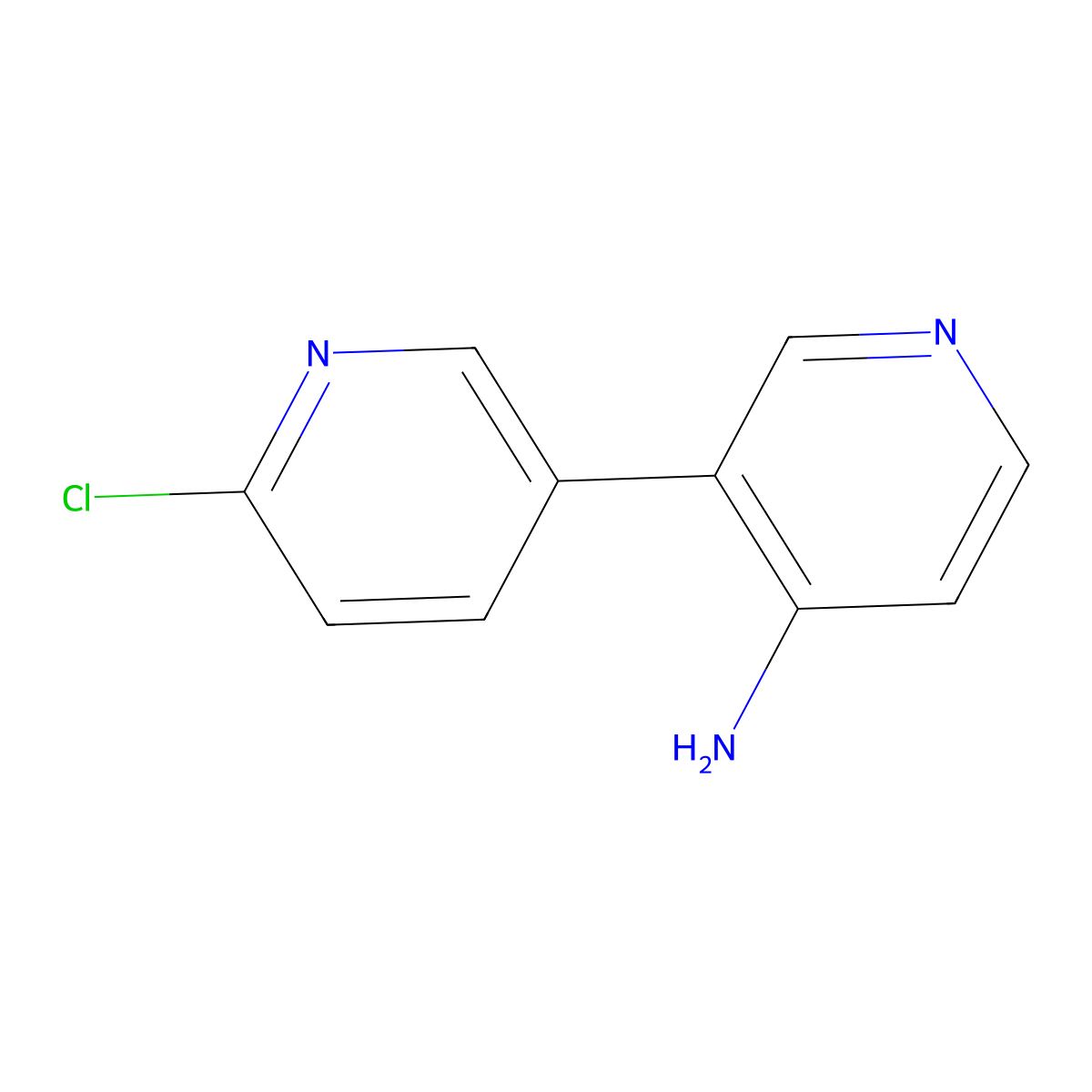 6'-Chloro-[3,3'-bipyridin]-4-amine molecular structure, CAS 1258624-32-6