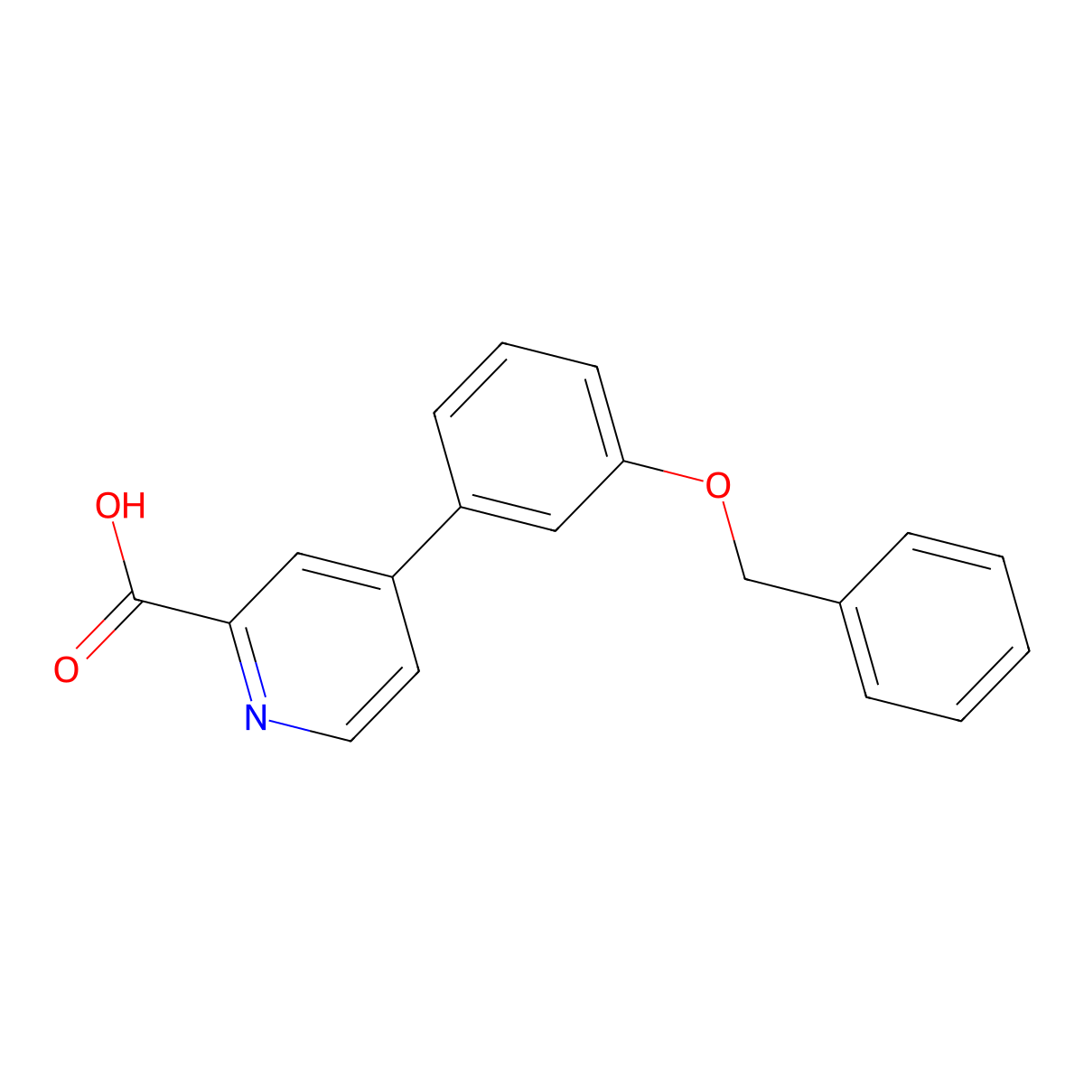 4-(3-Benzyloxyphenyl)picolinic acid molecular structure, CAS 1258625-79-4