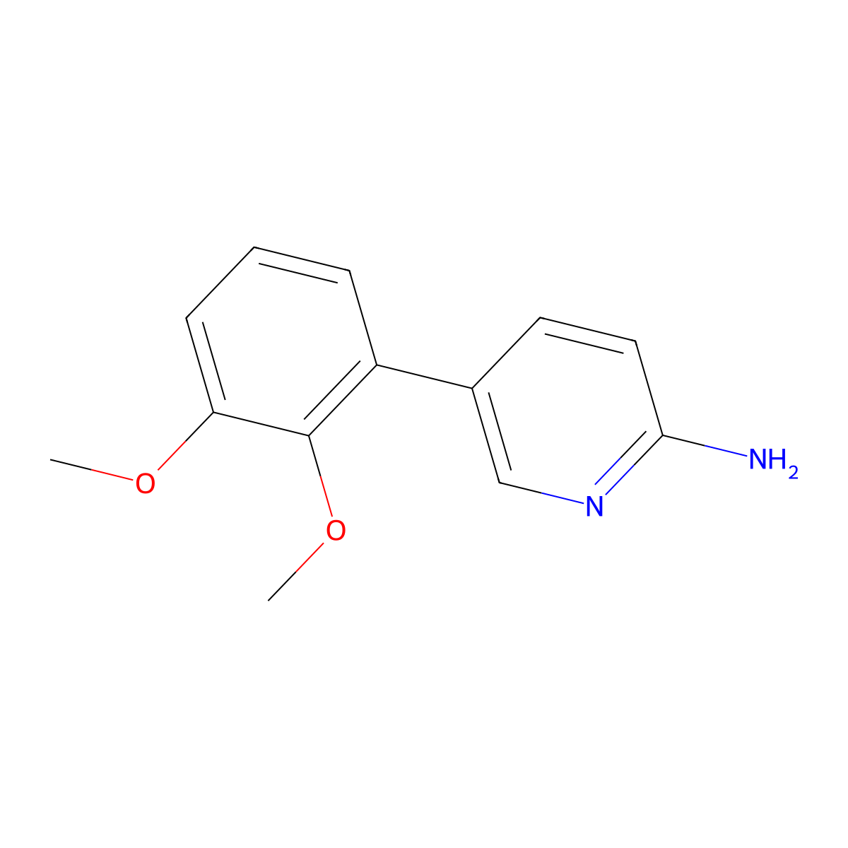 5-(2,3-Dimethoxyphenyl)pyridin-2-amine molecular structure, CAS 1258625-99-8