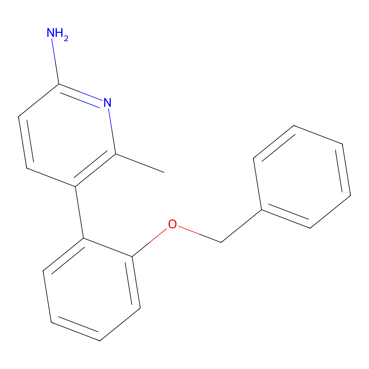 5-(2-(Benzyloxy)phenyl)-6-methylpyridin-2-amine molecular structure, CAS 1258626-24-2