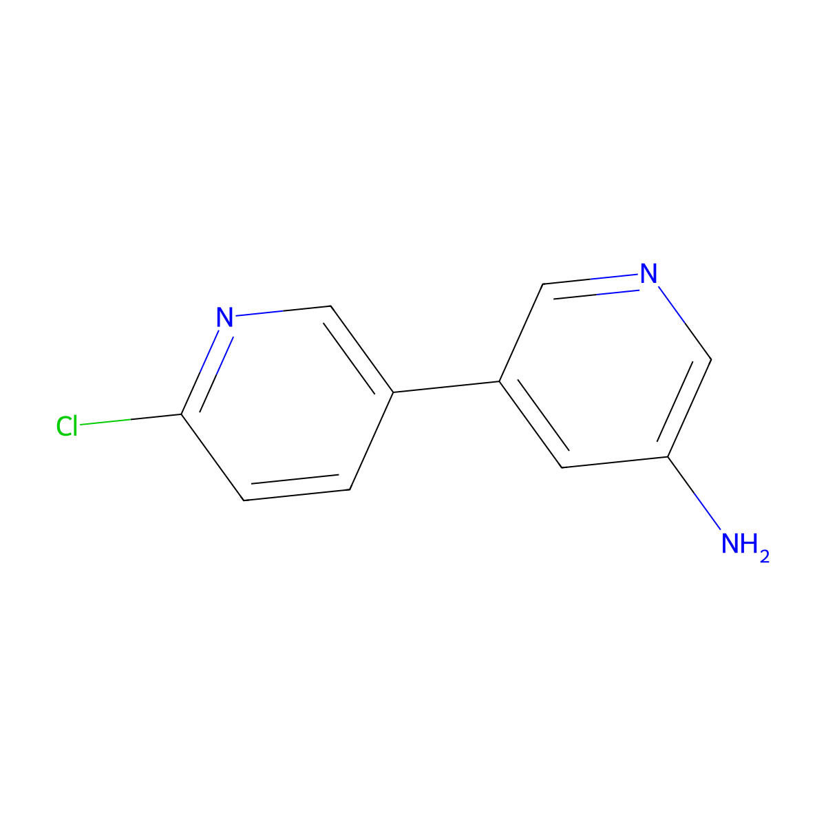 6'-Chloro-[3,3'-bipyridin]-5-amine molecular structure, CAS 1258626-28-6