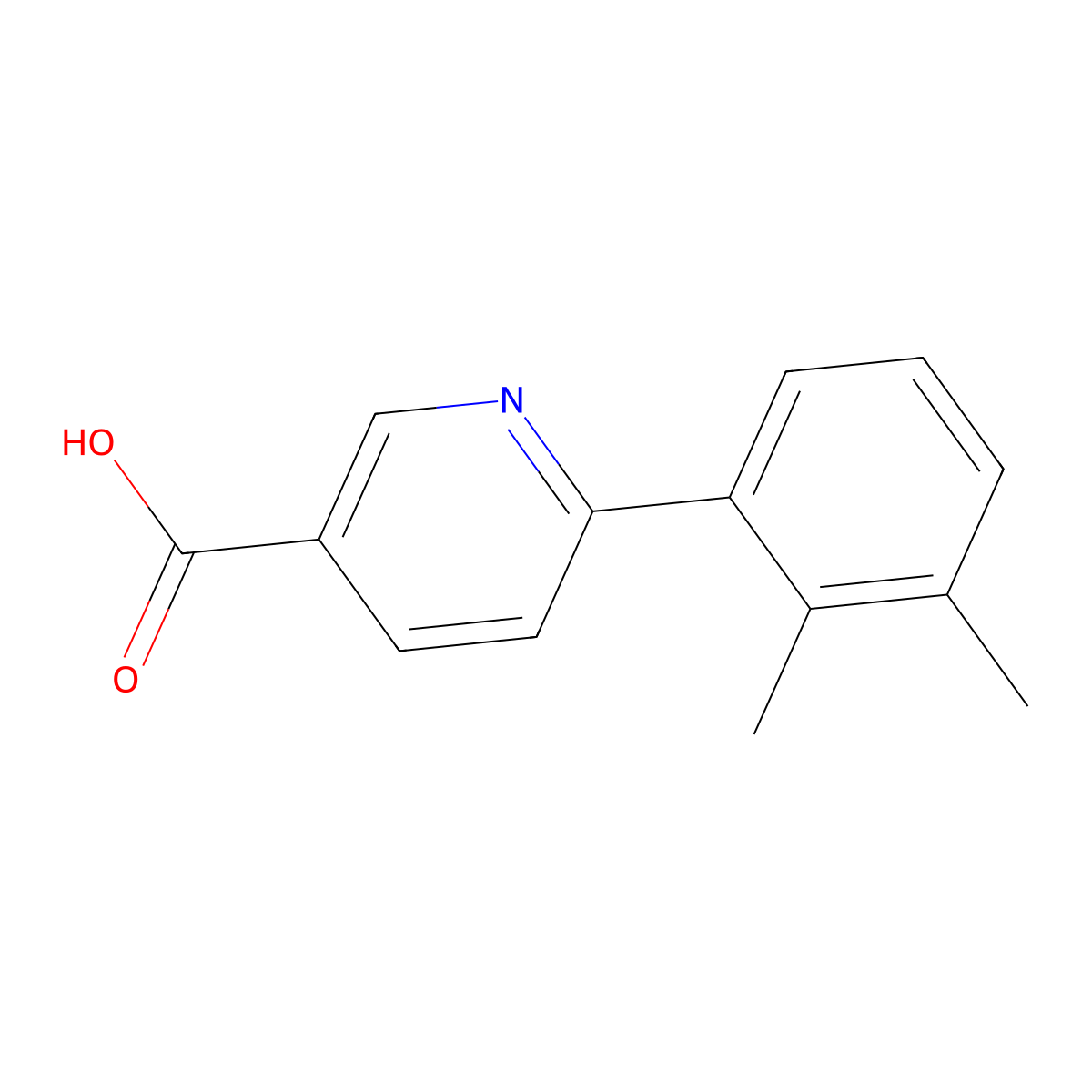6-(2,3-Dimethylphenyl)pyridine-3-carboxylic acid molecular structure, CAS 1258626-51-5