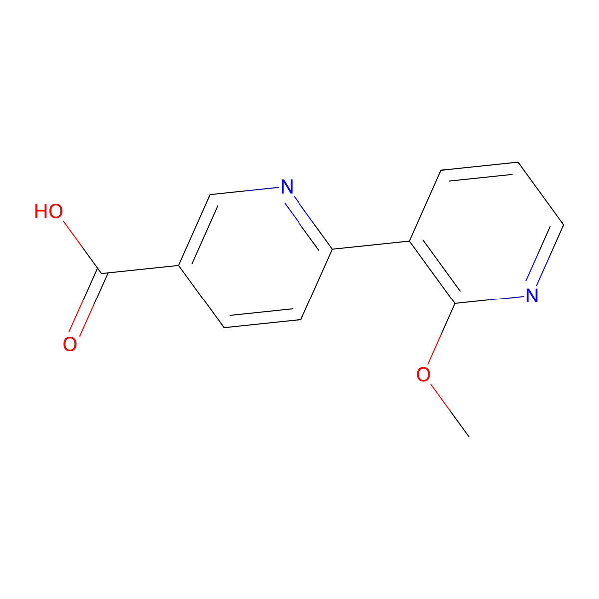 6-(2-Methoxypyridin-3-yl)pyridine-3-carboxylic acid molecular structure, CAS 1258626-54-8