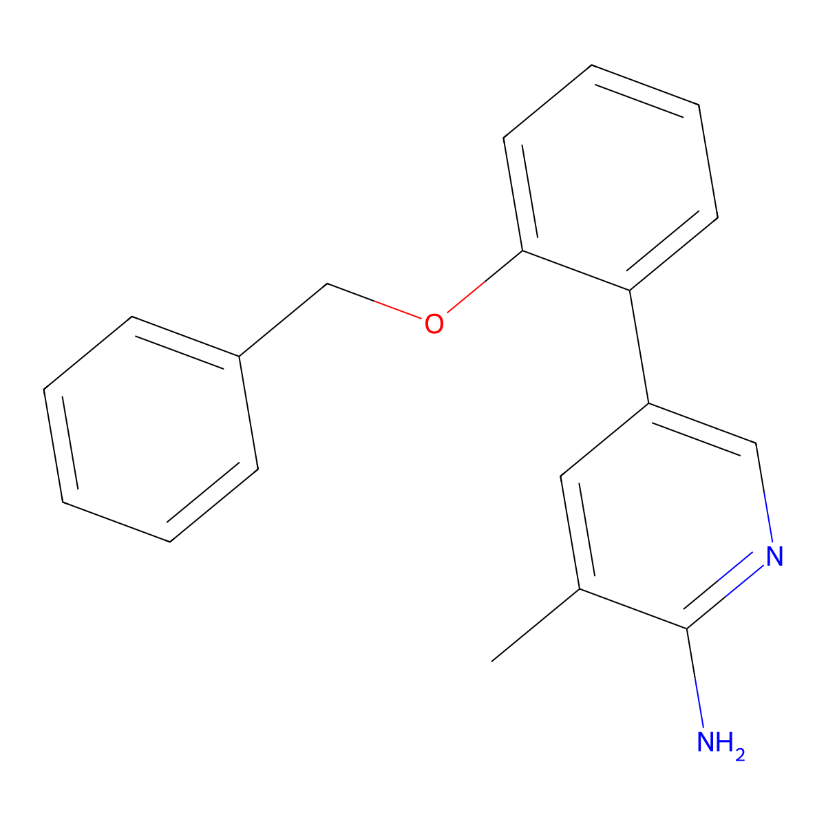 5-(2-(Benzyloxy)phenyl)-3-methylpyridin-2-amine molecular structure, CAS 1258627-28-9