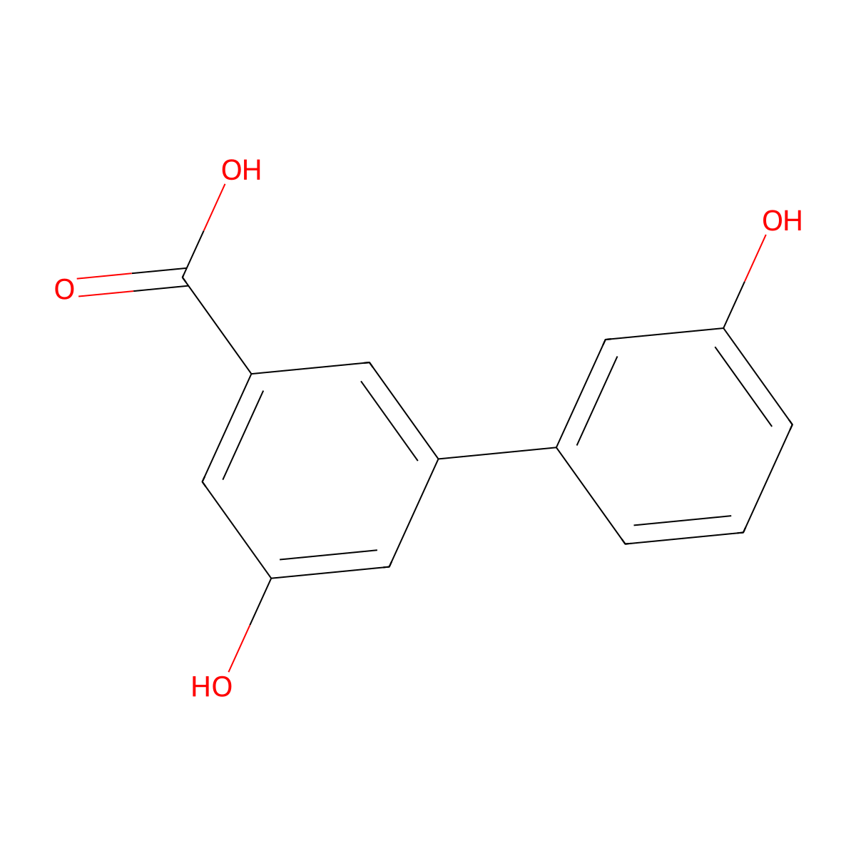 3-(3-Hydroxyphenyl)-5-hydroxybenzoic acid molecular structure, CAS 1258628-52-2