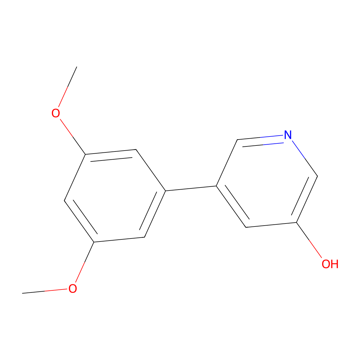 5-(3,5-Dimethoxyphenyl)pyridin-3-ol molecular structure, CAS 1258629-65-0