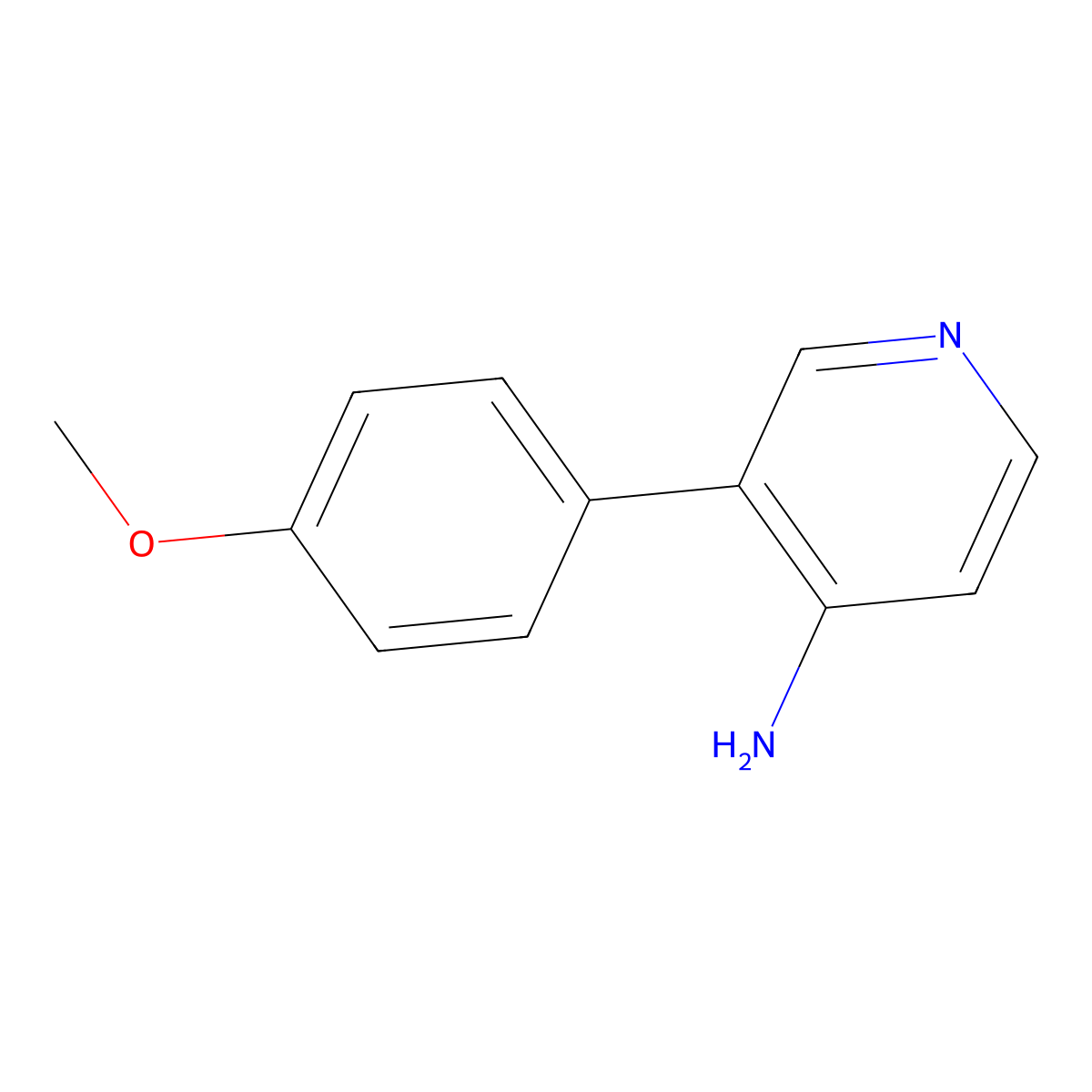 3-(4-Methoxyphenyl)pyridin-4-amine molecular structure, CAS 1258632-56-2