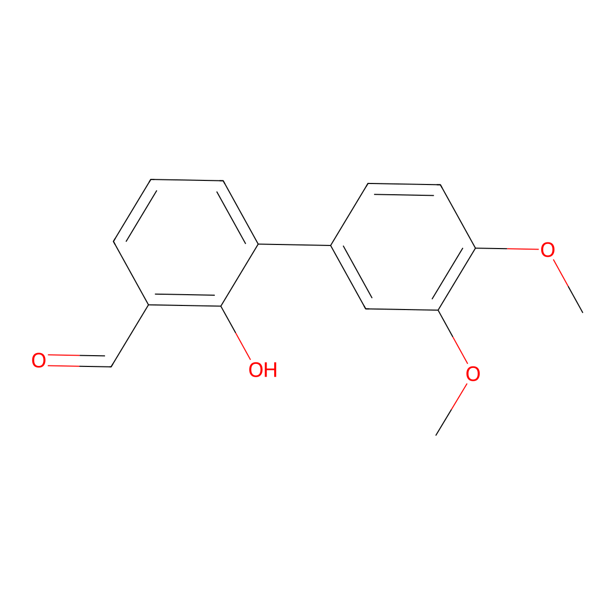 6-(3,4-Dimethoxyphenyl)-2-formylphenol molecular structure, CAS 1258632-64-2
