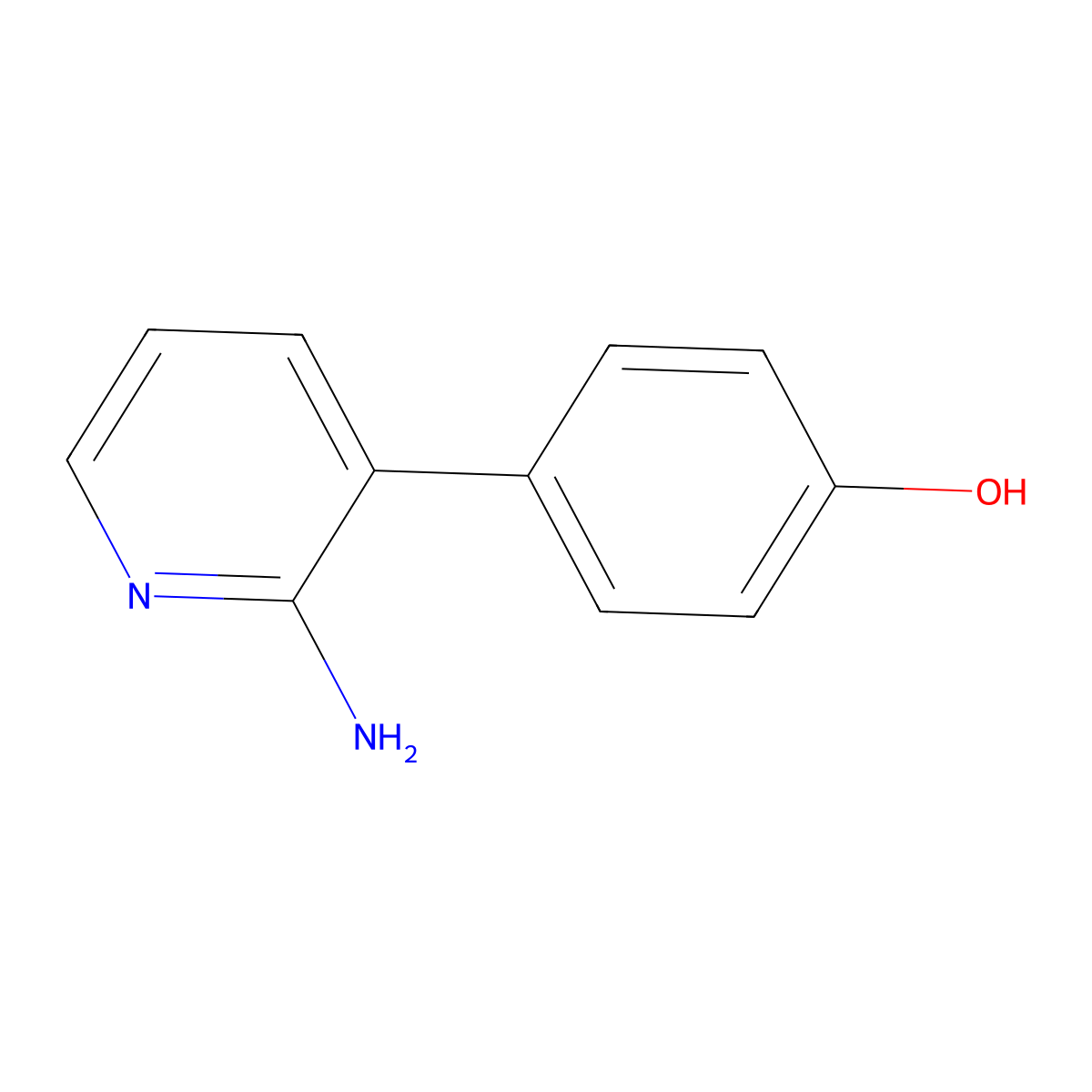 4-(2-Aminopyridin-3-yl)phenol molecular structure, CAS 1258632-72-2