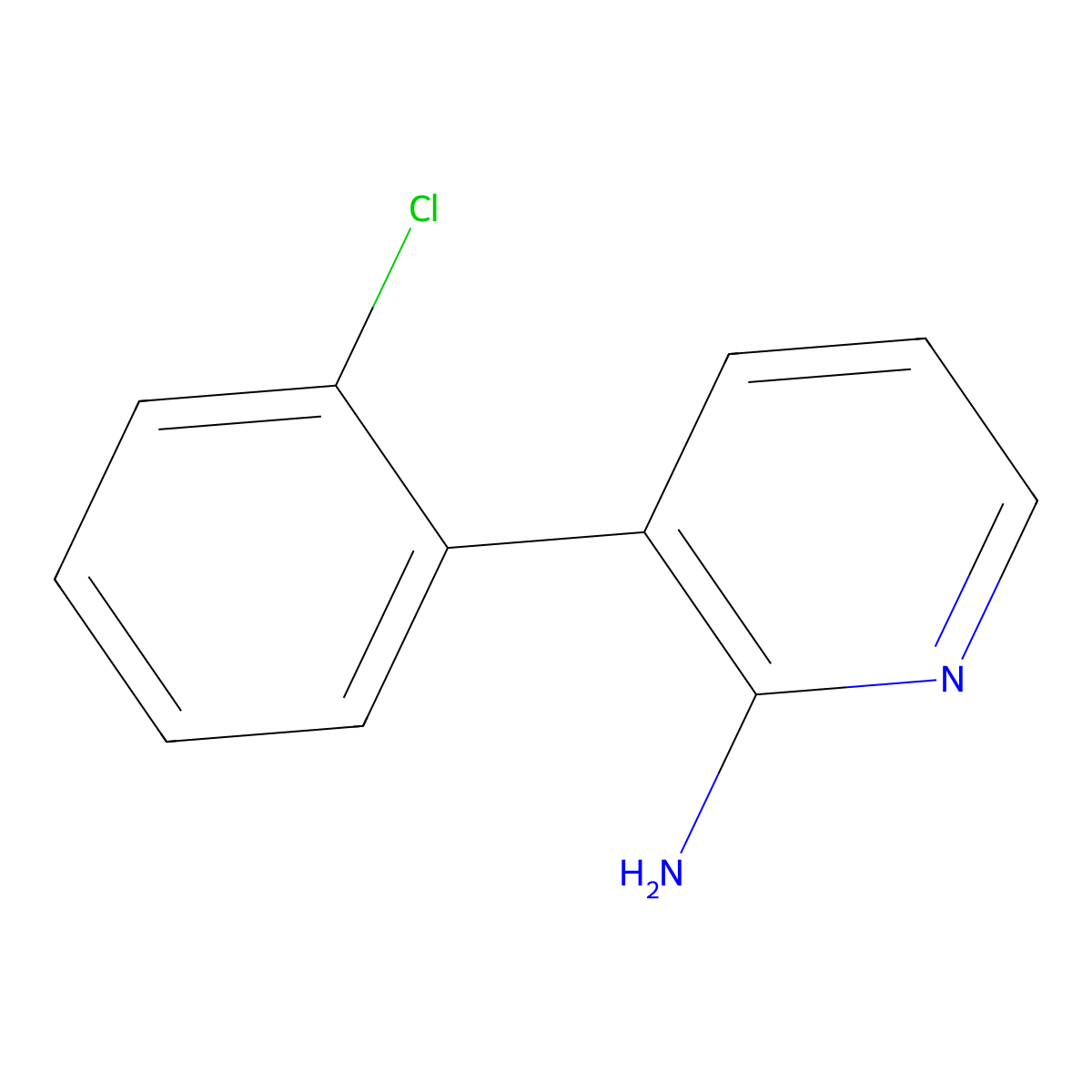 3-(2-Chlorophenyl)-2-pyridinamine molecular structure, CAS 1258632-95-9