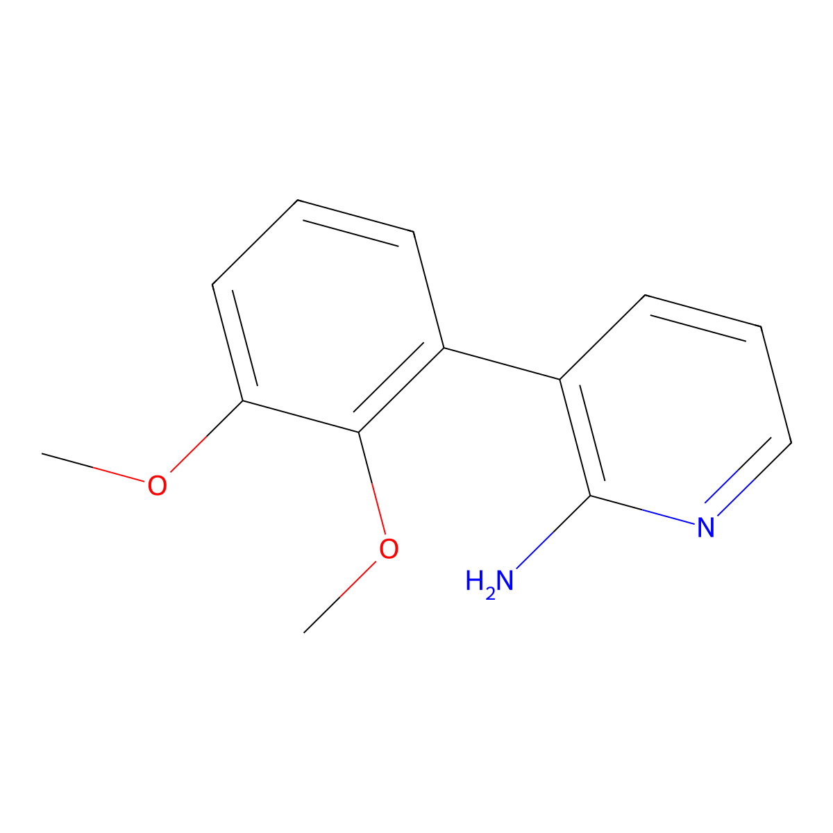 3-(2,3-Dimethoxyphenyl)-2-pyridinamine molecular structure, CAS 1258633-02-1