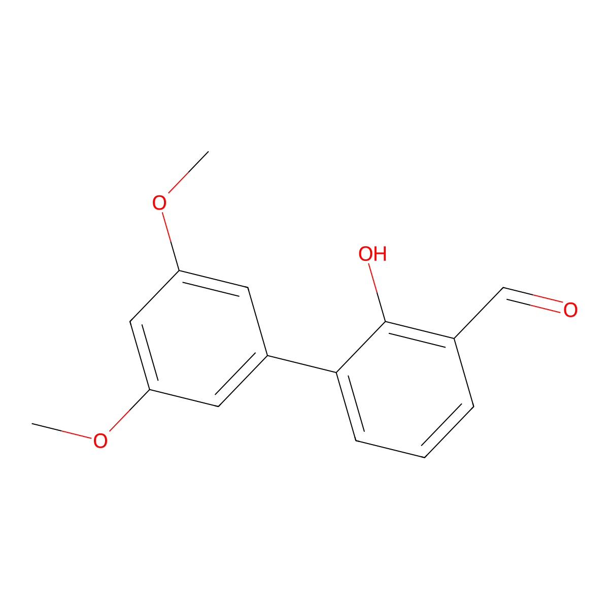 6-(3,5-Dimethoxyphenyl)-2-formylphenol molecular structure, CAS 1258633-05-4