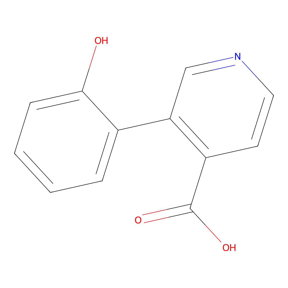 3-(2-Hydroxyphenyl)pyridine-4-carboxylic acid molecular structure, CAS 1258633-35-0