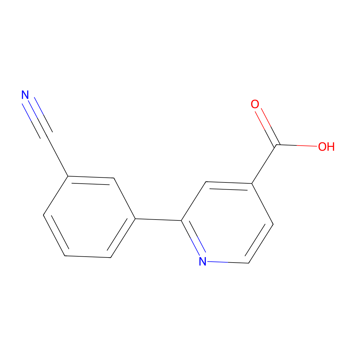 2-(3-Cyanophenyl)pyridine-4-carboxylic acid molecular structure, CAS 1258633-86-1