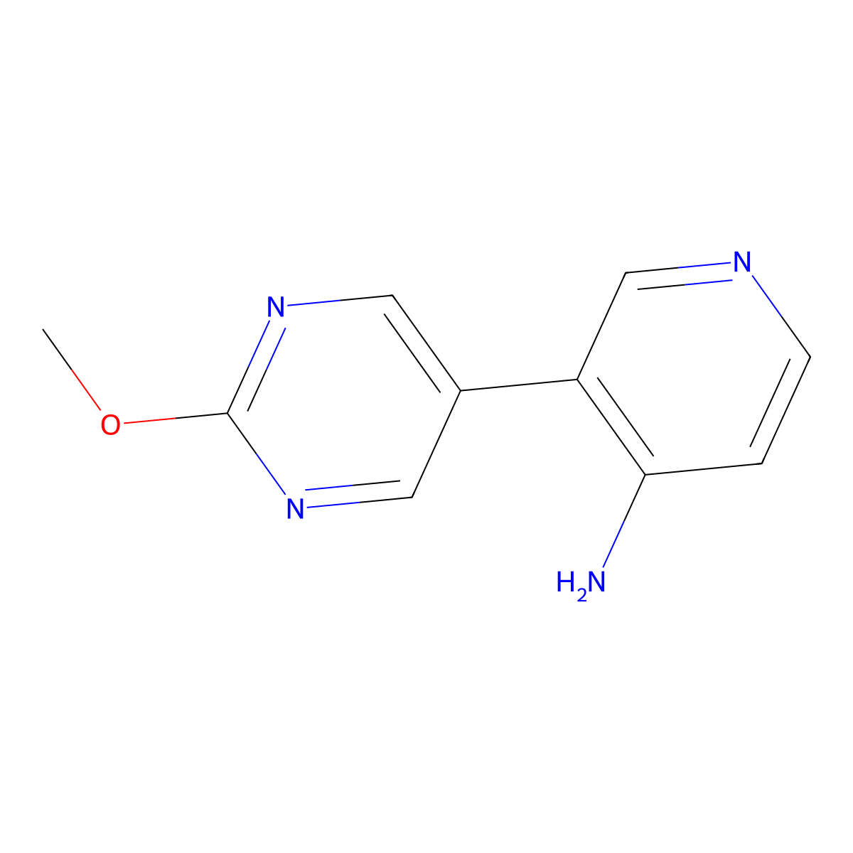 3-(2-Methoxypyrimidin-5-yl)pyridin-4-amine molecular structure, CAS 1258634-42-2