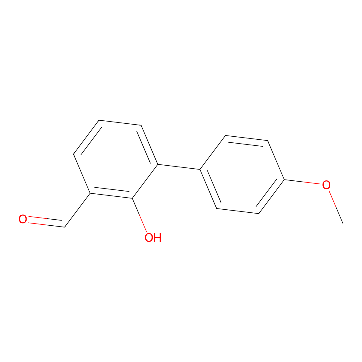 2-Formyl-6-(4-methoxyphenyl)phenol molecular structure, CAS 1258635-07-2