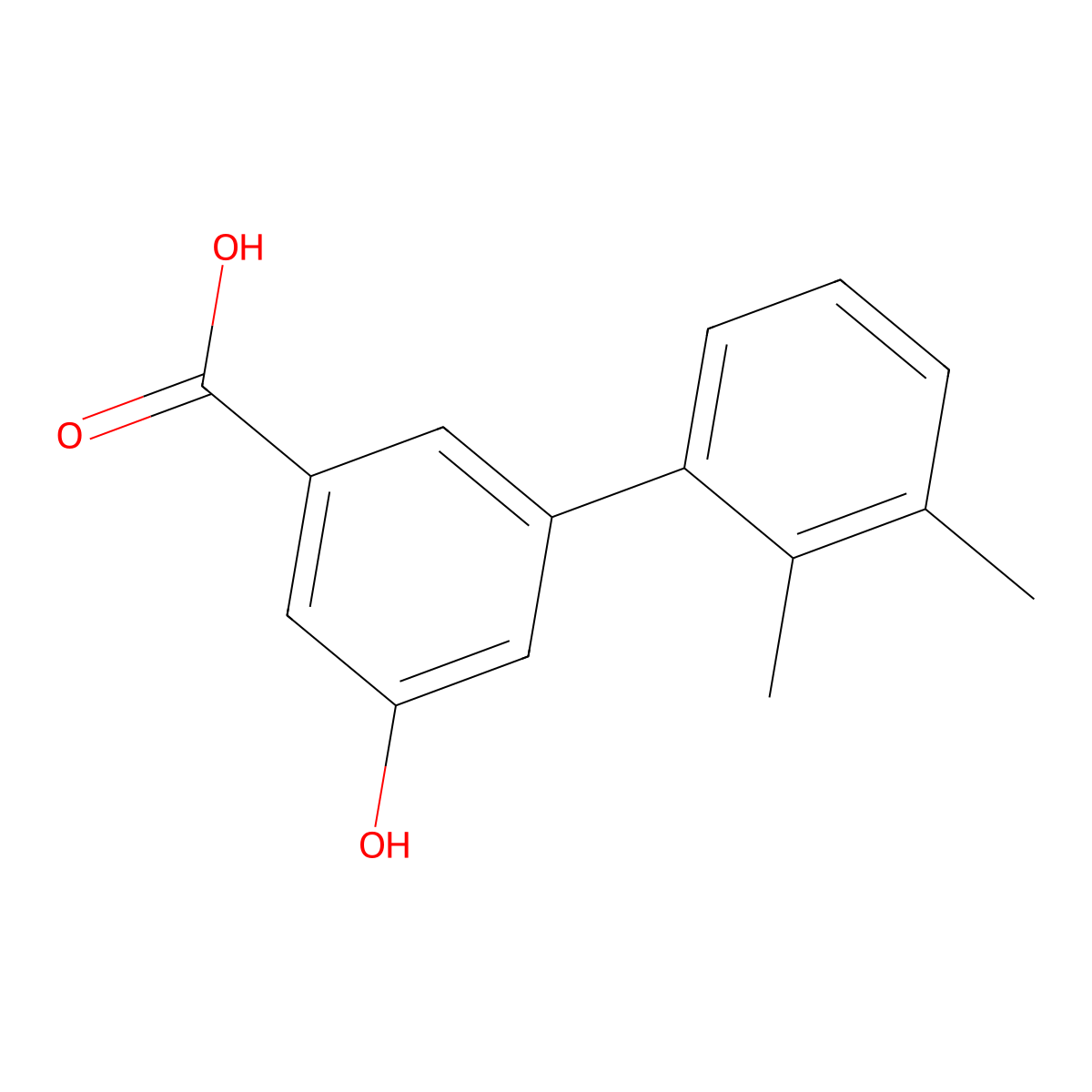 3-(2,3-Dimethylphenyl)-5-hydroxybenzoic acid molecular structure, CAS 1258636-43-9
