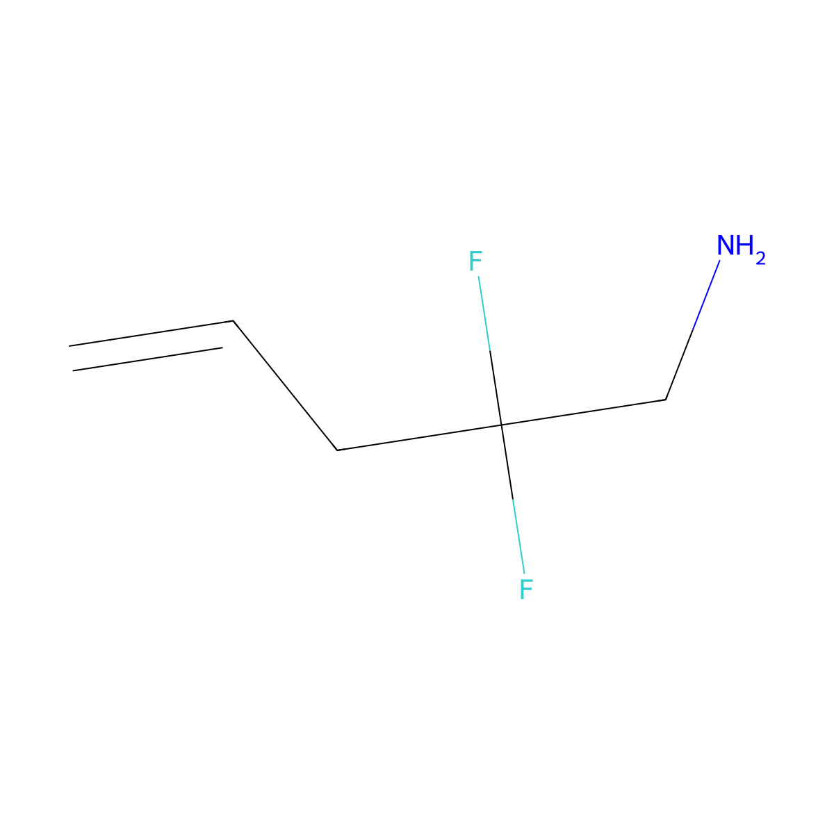 2,2-Difluoropent-4-en-1-amine molecular structure, CAS 1258637-64-7