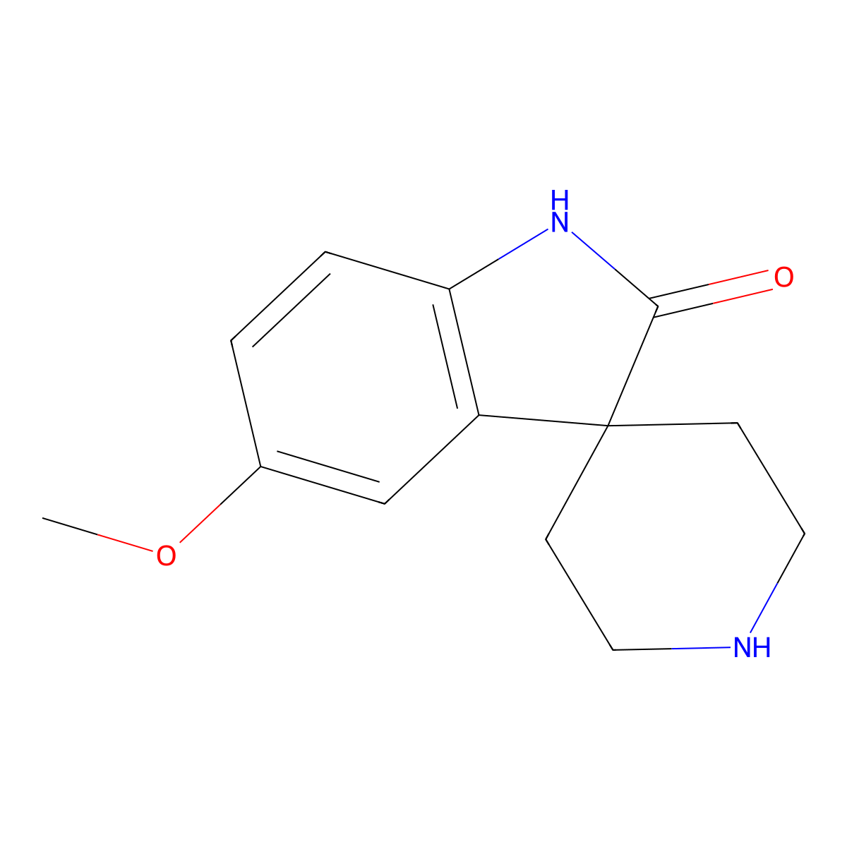 5-Methoxyspiro[indoline-3,4'-piperidin]-2-one molecular structure, CAS 1258637-92-1