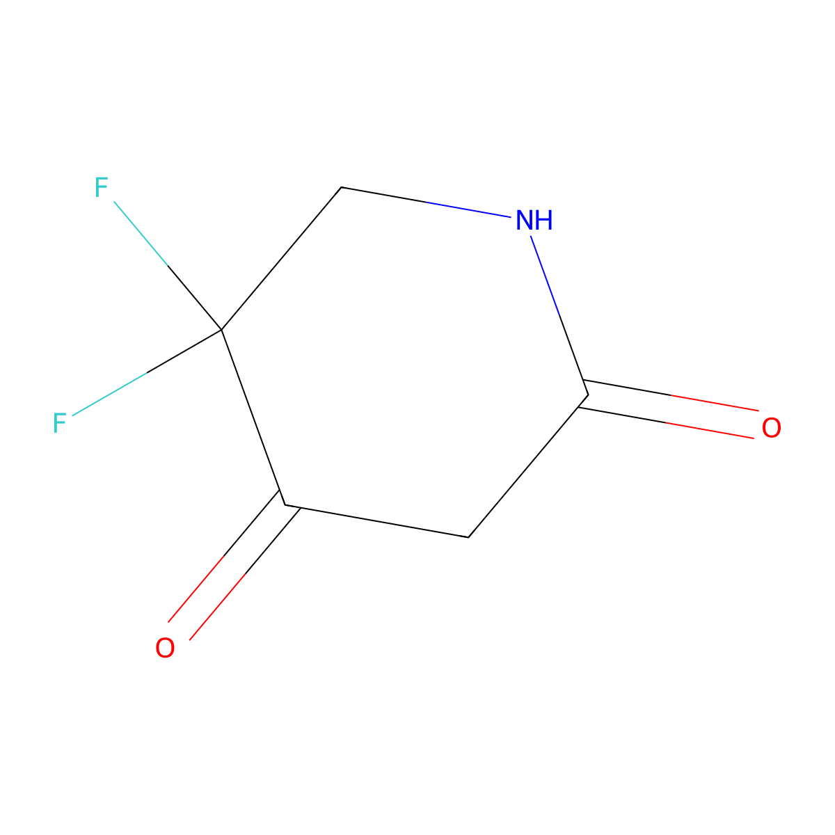 5,5-Difluoropiperidine-2,4-dione molecular structure, CAS 1258638-28-6