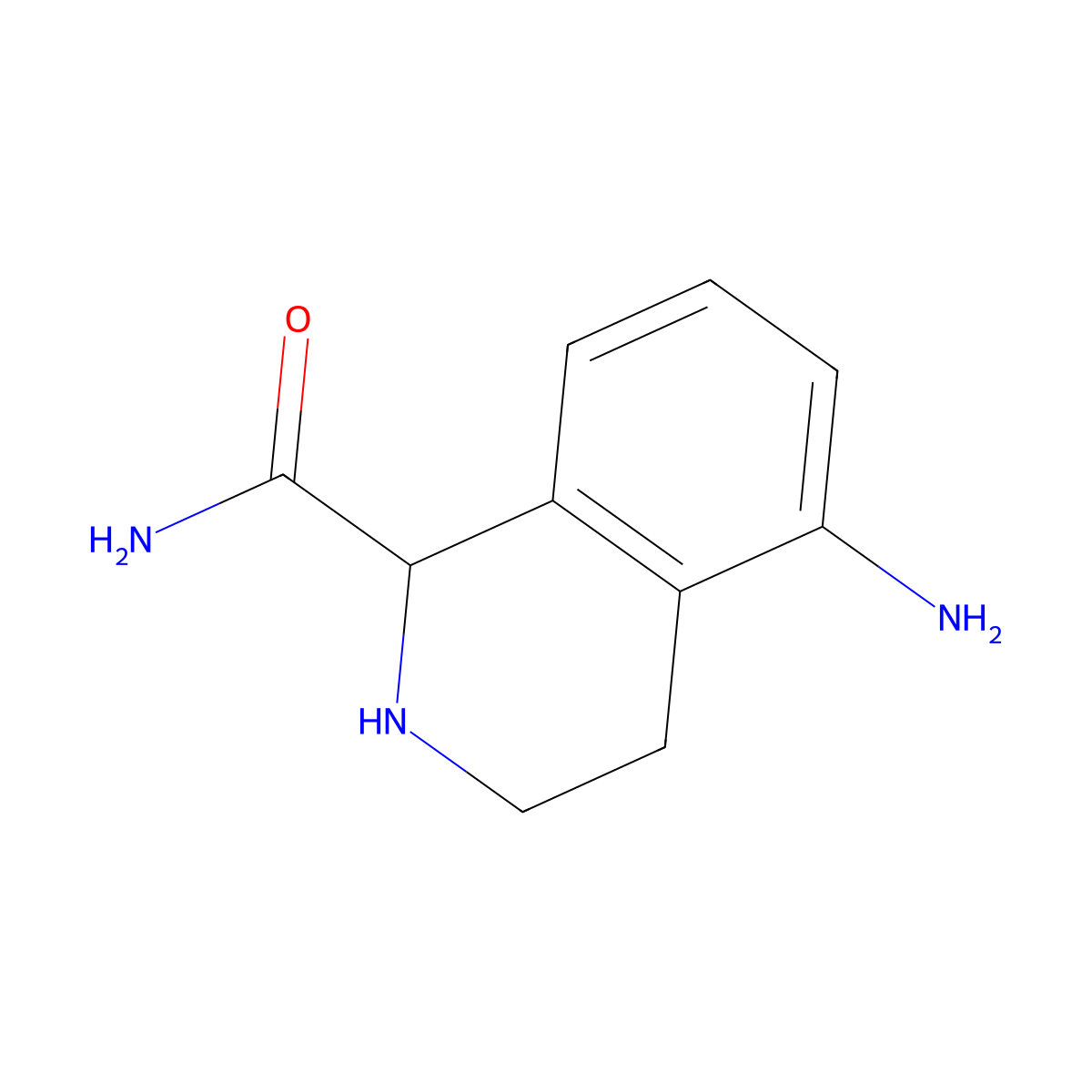 5-Amino-1,2,3,4-tetrahydroisoquinoline-1-carboxamide molecular structure, CAS 1258639-25-6