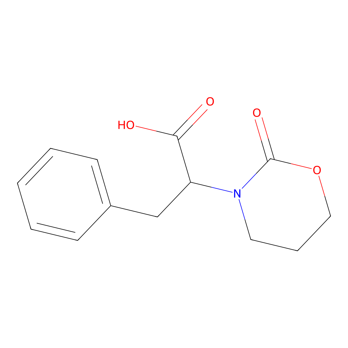 2-(2-Oxo-1,3-oxazinan-3-yl)-3-phenylpropanoic acid molecular structure, CAS 1258639-28-9