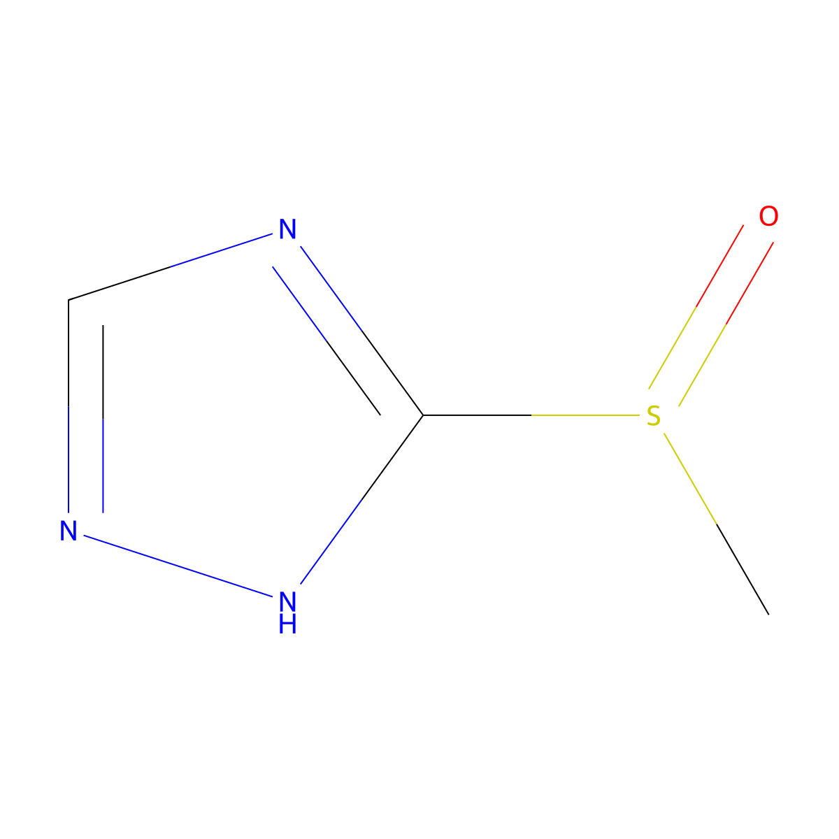 1H-1,2,4-Triazole, 5-(methylsulfinyl)- molecular structure, CAS 1258639-46-1