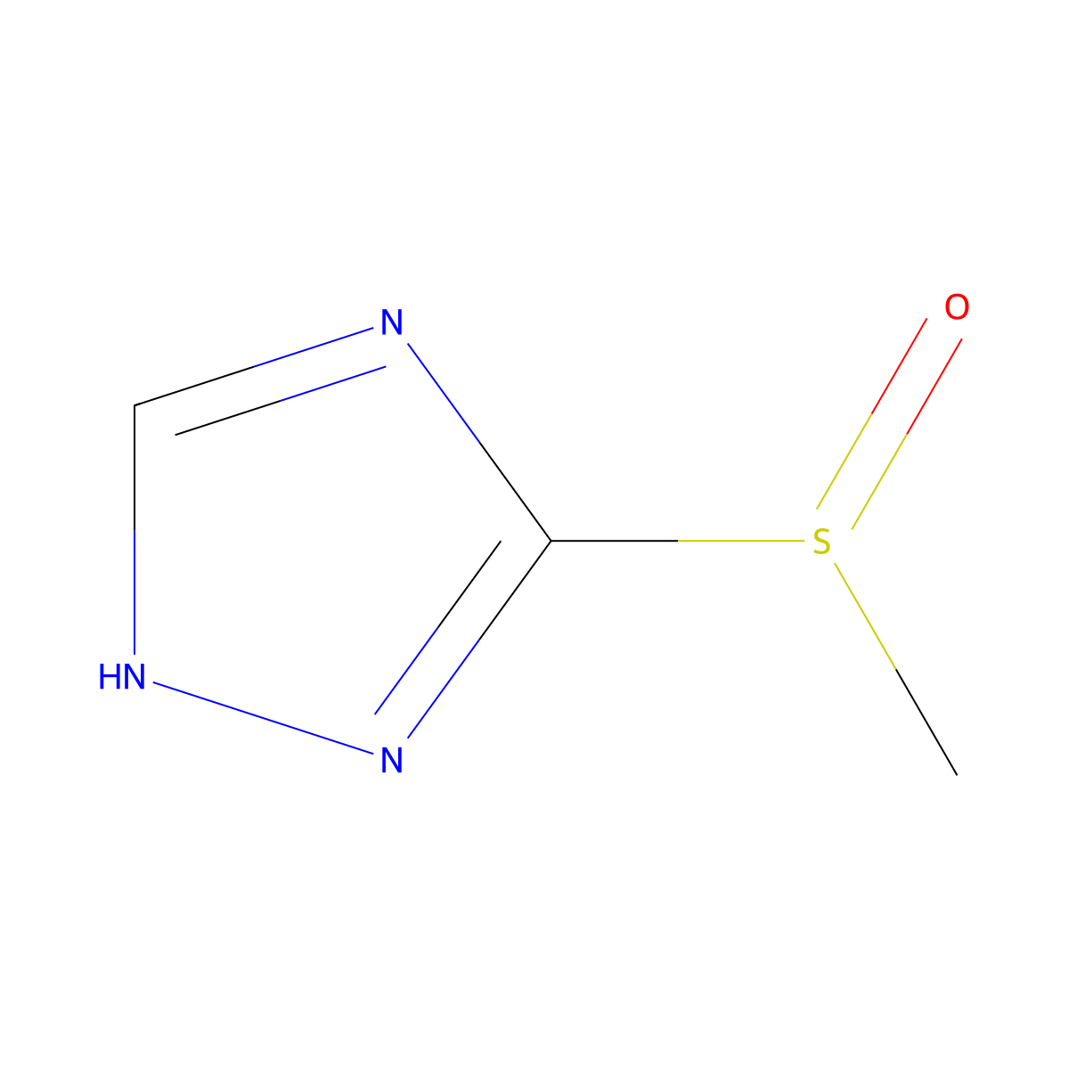 1H-1,2,4-Triazole, 5-(methylsulfinyl)- molecular structure, CAS 1258639-46-1