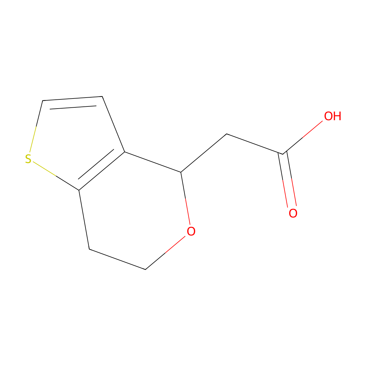 2-{4H,6H,7H-thieno[3,2-c]pyran-4-yl}acetic acid molecular structure, CAS 1258639-48-3