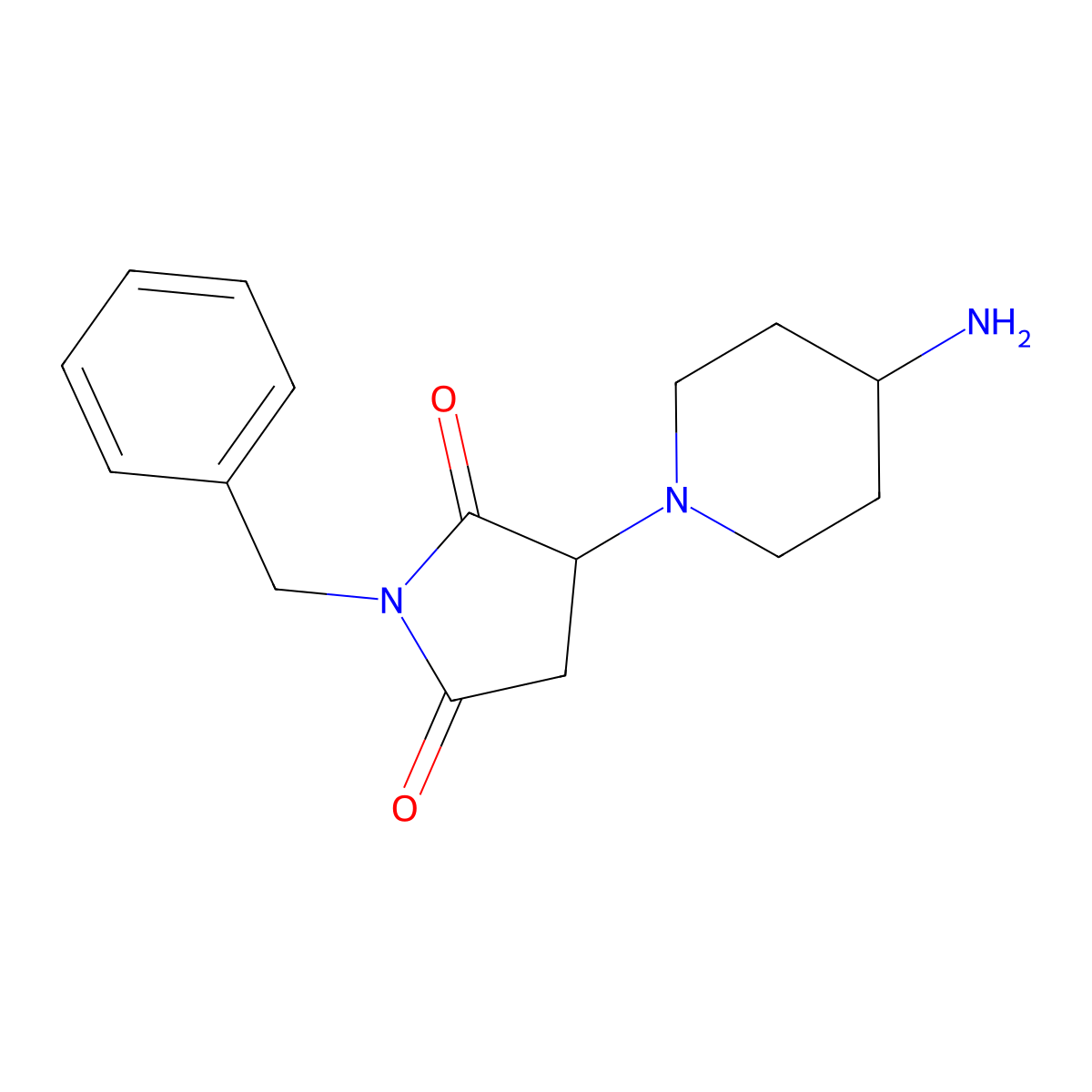 3-(4-Aminopiperidin-1-yl)-1-benzylpyrrolidine-2,5-dione molecular structure, CAS 1258639-62-1