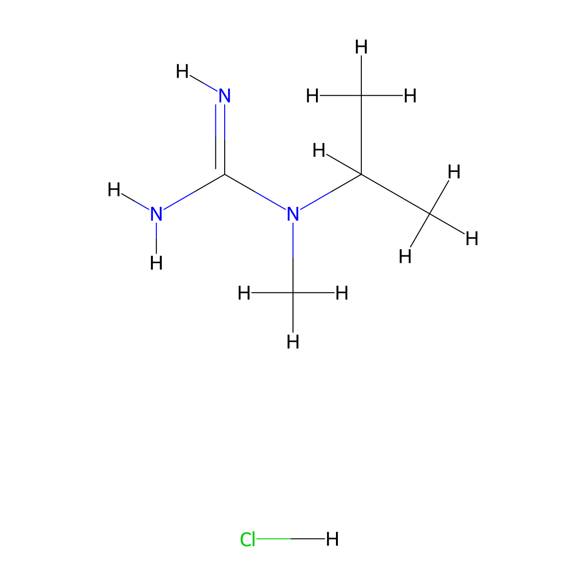 1-Methyl-1-(propan-2-yl)guanidine hydrochloride molecular structure, CAS 1258640-00-4