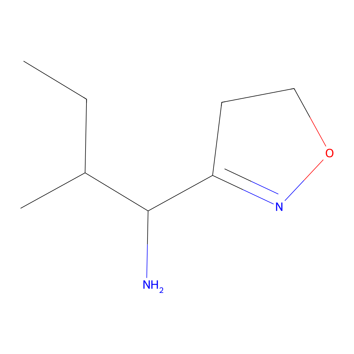 1-(4,5-Dihydro-1,2-oxazol-3-yl)-2-methylbutan-1-amine molecular structure, CAS 1258640-04-8