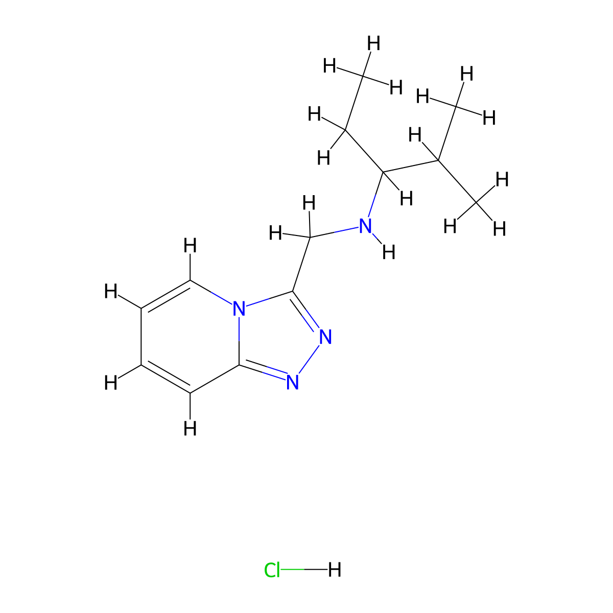 (2-Methylpentan-3-yl)({[1,2,4]triazolo[4,3-a]pyridin-3-ylmethyl})amine hydrochloride molecular structure, CAS 1258640-15-1
