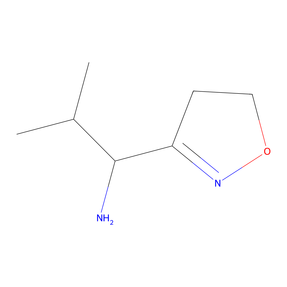 1-(4,5-Dihydro-1,2-oxazol-3-yl)-2-methylpropan-1-amine molecular structure, CAS 1258640-37-7