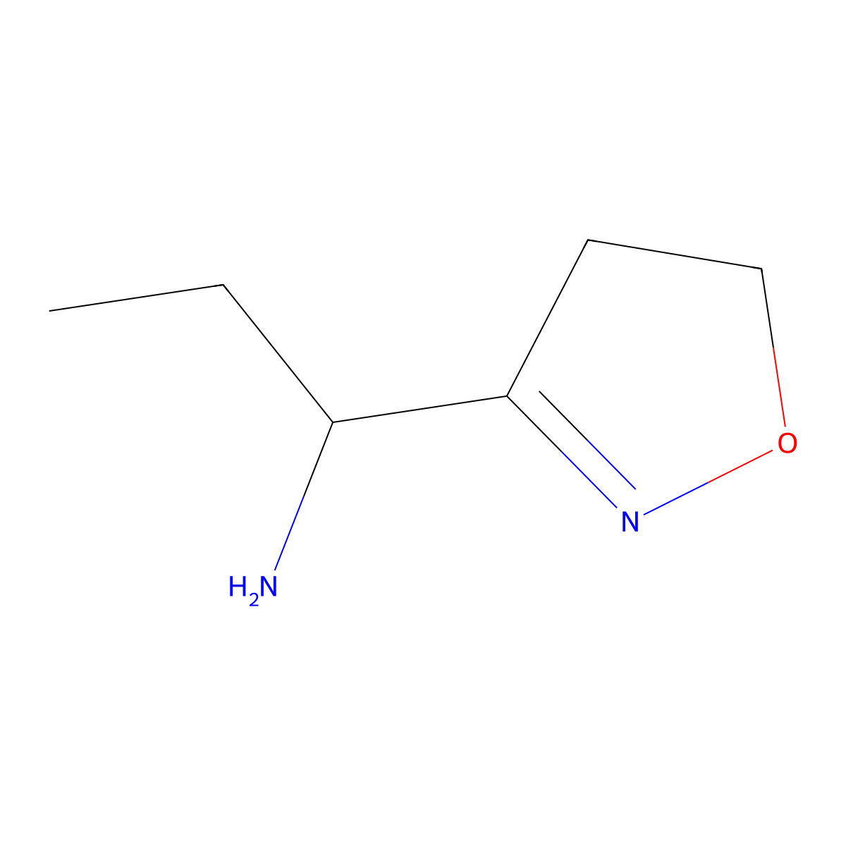 1-(4,5-Dihydro-1,2-oxazol-3-yl)propan-1-amine molecular structure, CAS 1258640-41-3