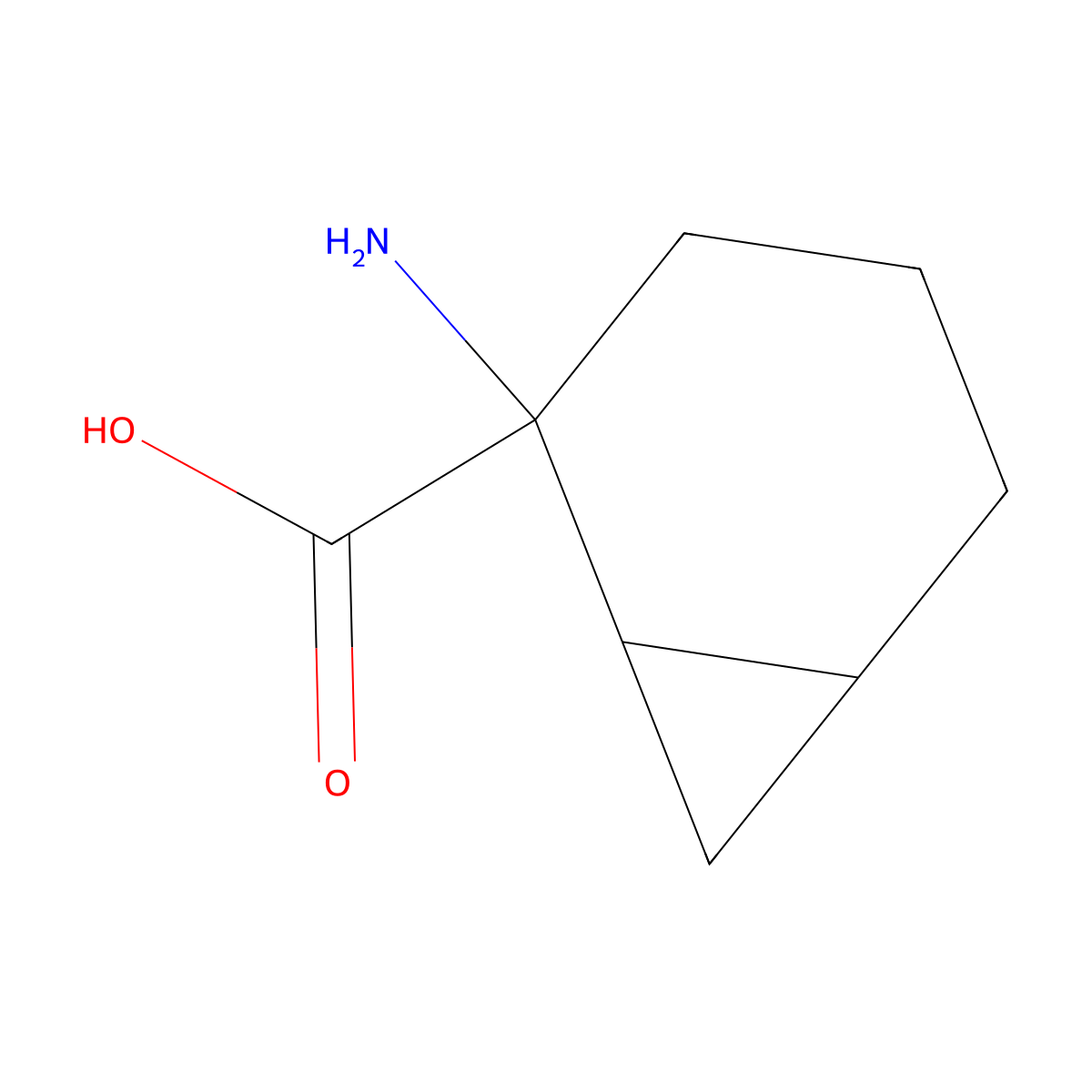 2-Aminobicyclo[4.1.0]heptane-2-carboxylic acid molecular structure, CAS 1258640-64-0