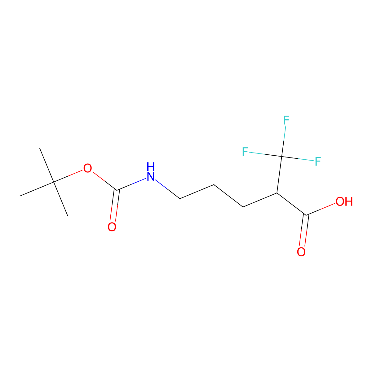 5-{[(Tert-butoxy)carbonyl]amino}-2-(trifluoromethyl)pentanoic acid molecular structure, CAS 1258640-77-5
